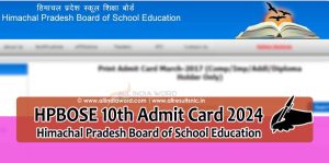 HP Board 10th Class Admit Card 2024 PDF