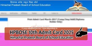 HP Board 10th Class Admit Card 2025 PDF